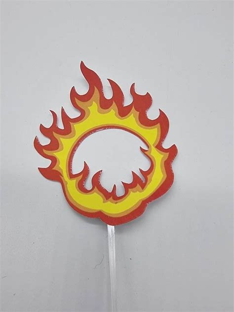 Fire Hoop Ring Of Fire Hot Wheels Cake Topper With Stick Etsy UK