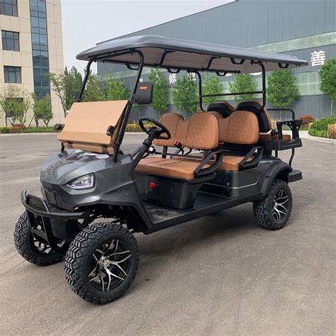 Seater Electric Lifted Hunting Golf Cart With Folded Backseat Golf