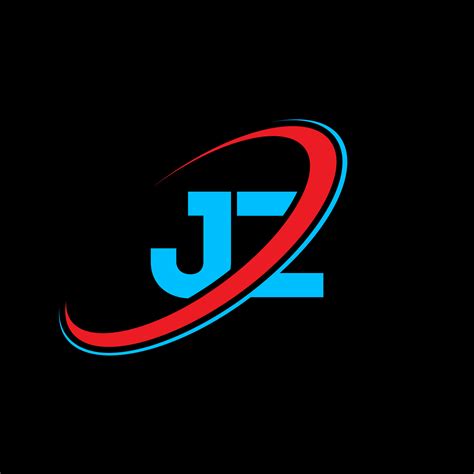 Diseño Del Logotipo De La Letra Jz Jz Letra Inicial Jz Círculo Vinculado En Mayúsculas Logo