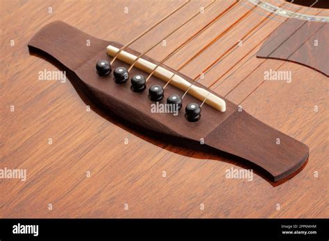 Acoustic Guitar Bridge Saddle Nut Macro Stock Photo Alamy