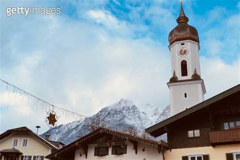 Cc Christmas Market Garmisch Partenkirchen Bavaria Local Church And