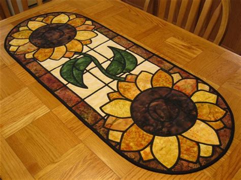 Sunflower Stainglass Pattern Information Stained Glass Quilt