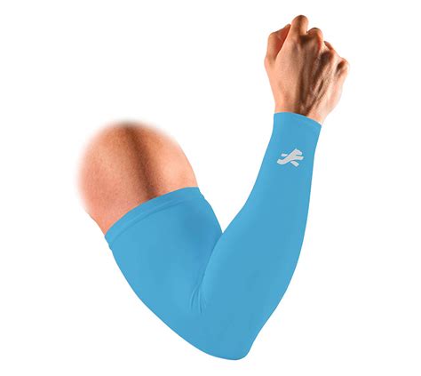 Nylon Compression Arm Sleeves For Men And Women Sky Blue Redesign