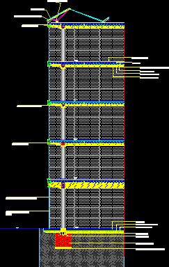 Taglio Della Facciata In DWG Libreria CAD