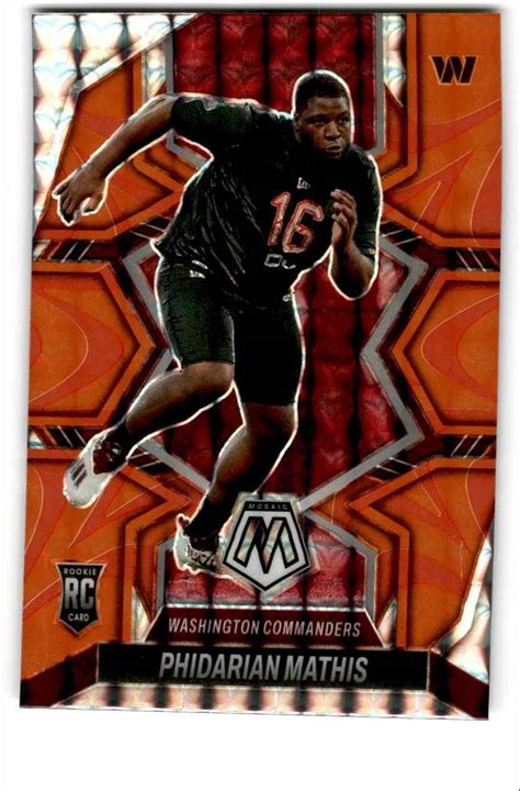 Panini Mosaic Reactive Orange Phidarian Mathis Rookie Washington