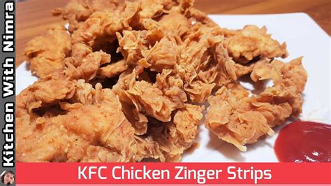 Kfc Style Crispy Chicken Strips Zinger Fingers Spicy Crispy Chicken