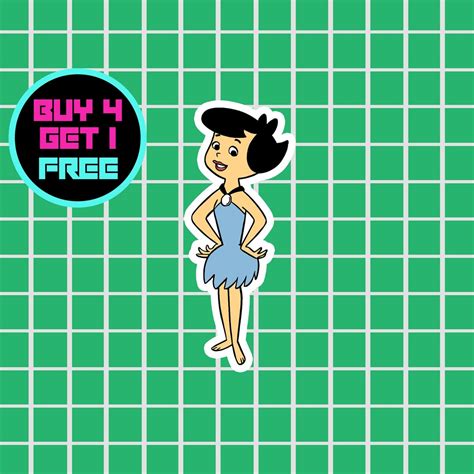 Flintstones Betty Rubble Sticker Funny Cartoon Stickers Laptop Etsy