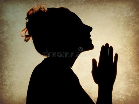 Woman Praying Silhouette A Silhouette Of A Woman Looking Up And