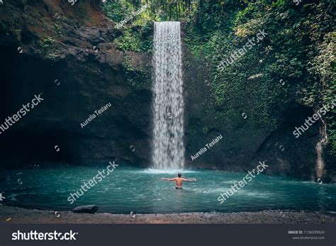 Boy Swimming Best Waterfall Bali Indonesia Stock Photo (Edit Now) 1136039924