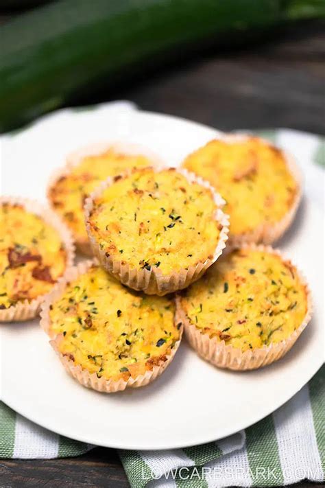 Zucchini Cheddar Cheese Savory Keto Muffins Low Carb Spark