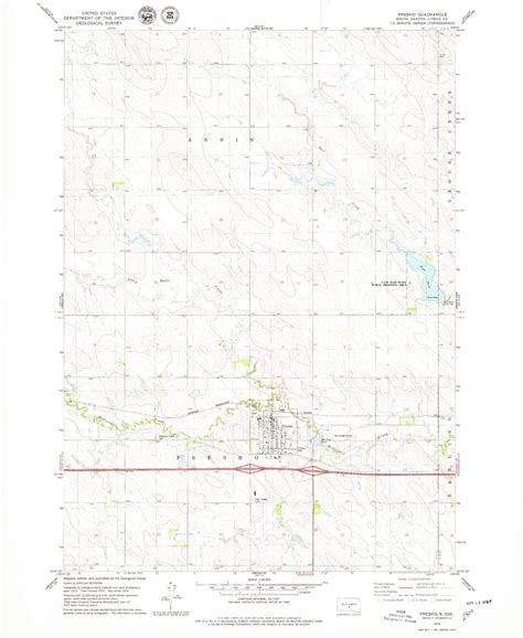 Classic USGS Presho South Dakota 7.5'x7.5' Topo Map – MyTopo Map Store