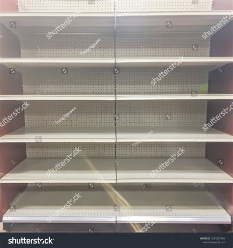 Empty Shelves Grocery Store America Supermarket Stock Photo 1024537396 ...