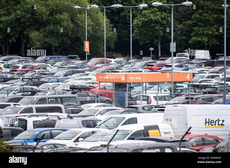 Gatwick airport long stay car park top down view Stock Photo - Alamy