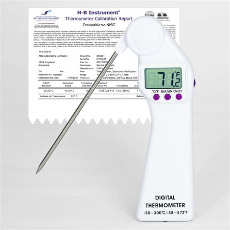 SP Bel Art SP Bel Art H B DURAC Calibrated Electronic Thermometer