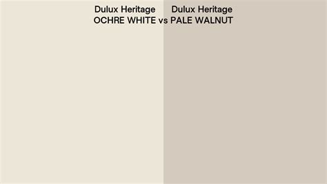 Dulux Heritage OCHRE WHITE Vs PALE WALNUT Side By Side Comparison