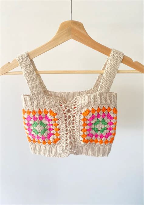 Crochet Pattern Belindas Granny Square Crop Top Etsy Australia