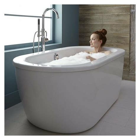 Cadet 64.625'' x 30.625'' Freestanding Soaking Acrylic Bathtub | Free ...