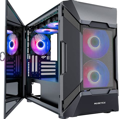 Buy Musetex Mesh Matx Micro Atx Case Pcs Led Argb Fans Pre