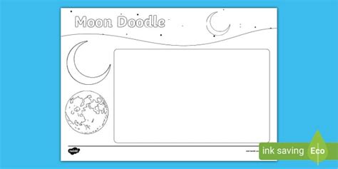 FREE Moon Doodle Drawing Activity Lehrer Gemacht