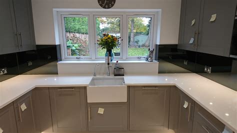 Royston Glass Splashbacks Grey Mirror Splashback Installation