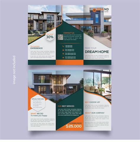 Premium Vector Creative Real Estate Trifold Brochure Design Template