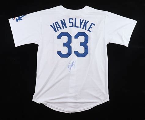 Scott Van Slyke Signed Los Angeles Dodgers Jersey PSA COA Son O Andy