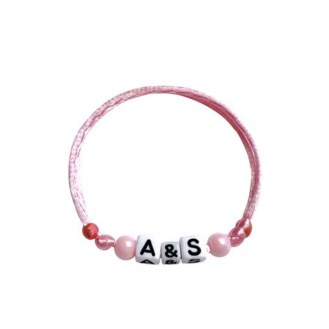 Bracelet Initiales A S Personnaliser Avec Nom Pr Nom Texte Message