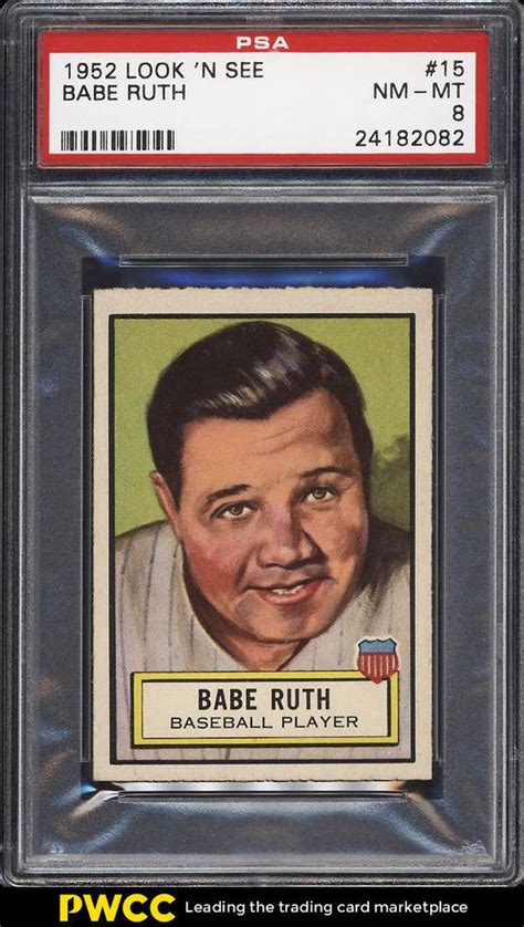 Topps Look N See Babe Ruth Psa Nm Mt Pwcc Babe Ruth