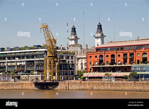 Buenos Aires Puerto Madero Waterfront Port Dock Argentina Stock Photo