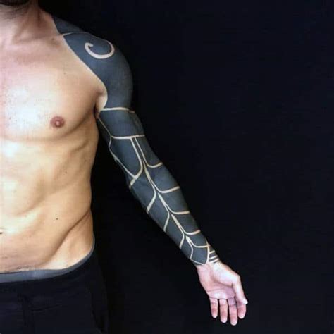 75 Blackwork Tattoo Designs For Men Bold Masculine Ink