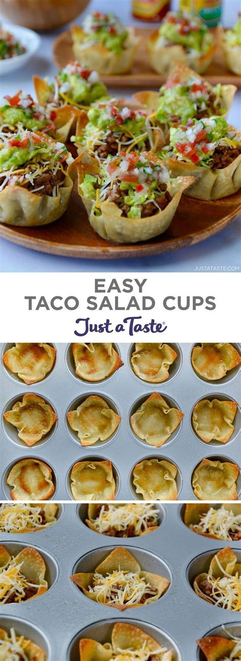 Easy Taco Salad Cups Are The Perfect Party Food They Re Finger Friendly Can Be Made A Day In