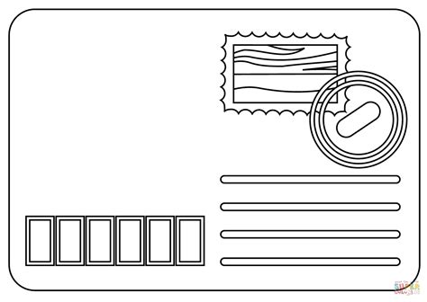 Addressed Envelope Coloring Page Free Printable Coloring Pages