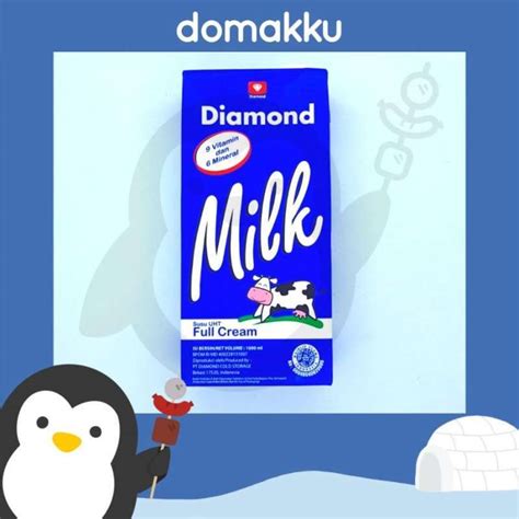 Jual Diamond Susu UHT Full Cream Plain UHT Milk 1000ml 1 Liter Halal