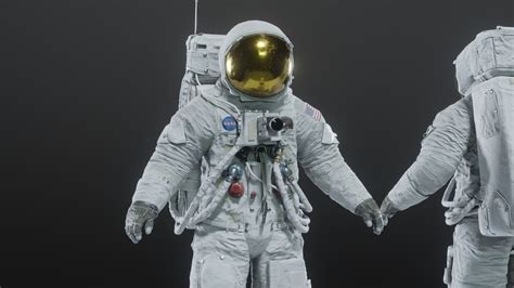 3d Apollo 11 A7l Spacesuit Rigged Turbosquid 1914385