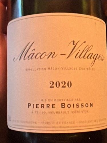 Pierre Boisson Mâcon Villages Vivino