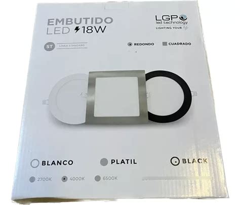 Plafón Led Integrado 18w Embutir Redondo Luz Neutra