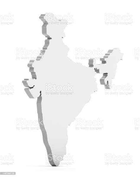 India Map 3d Isolated On Transparent Background Threedimensional India