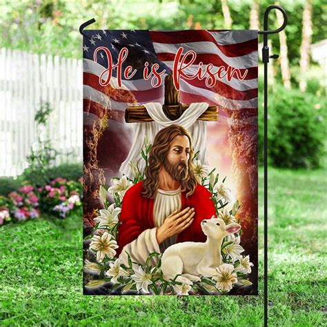 Easter Day Resurrection Of Jesus He Is Risen Flag Mln F Flagwix