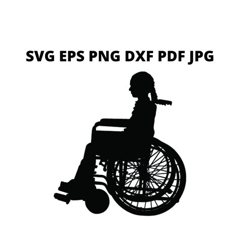 Girl In Wheelchair Svg Clipart Handicapped Image Digital Etsy Australia