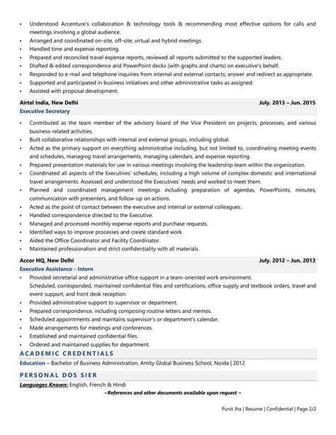 Executive Secretary Resume Examples Template With Job Winning Tips