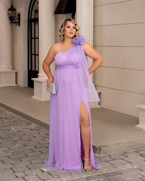 Vestido Tule Longo Plus Size Marie Lavanda Marina Bonita Store