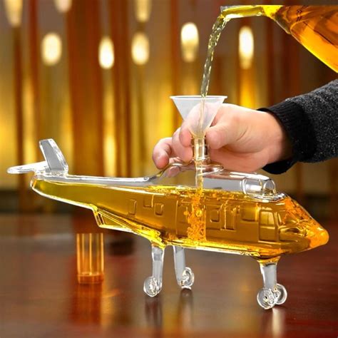 Helicopter Shaped Whiskey Decanter Ml Father S Day Gift Groom S