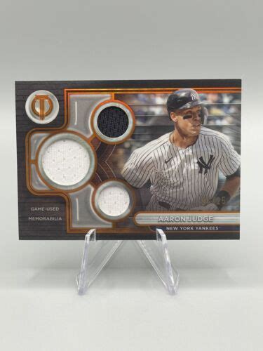 Topps Tribute Aaron Judge Yankees Triple Relic Copper Orange