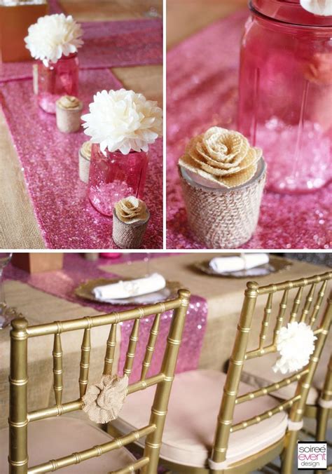 Trend Alert Rustic Glam Pink And Gold Wedding Pink And Gold Wedding