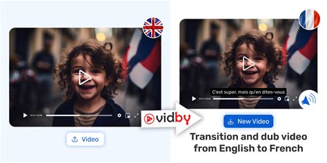 Translate Video from English to French | vidby