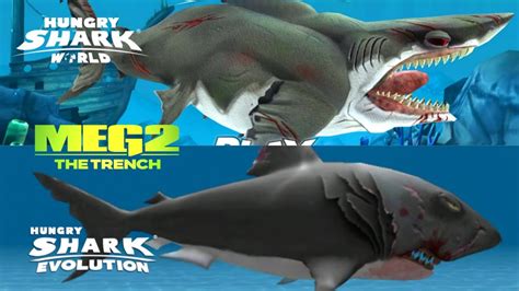 Enemy Megalodon Vs Enemy Megalodon Hungry Shark World Vs Hungry Shark