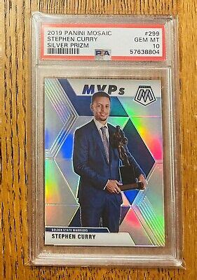 Panini Mosaic Stephen Curry Silver Prizm Mvps Psa Gem Mint