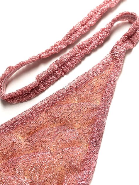 Missoni Metallic Threading Bikini Set Pink FARFETCH