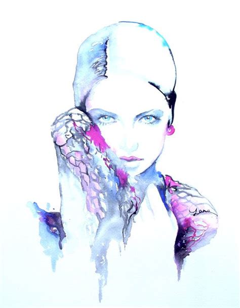 Original Fashion Watercolor Painting Watercolor By Lana Moes