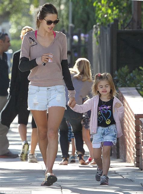 Alessandra Ambrosio And Mini Me Daughter Anja Step Out In Matching